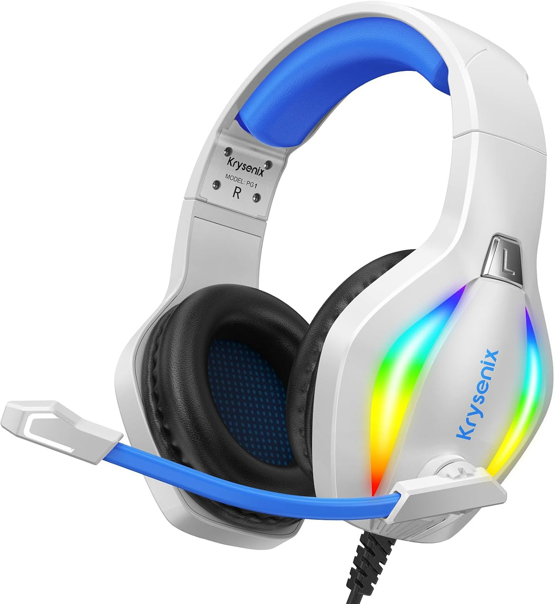 Krysenix PG1 RGB Gaming Headset für PS4/PC/Nintendo Switch/Xbox one, PS5 Headset mit Mikrofon, Gamin