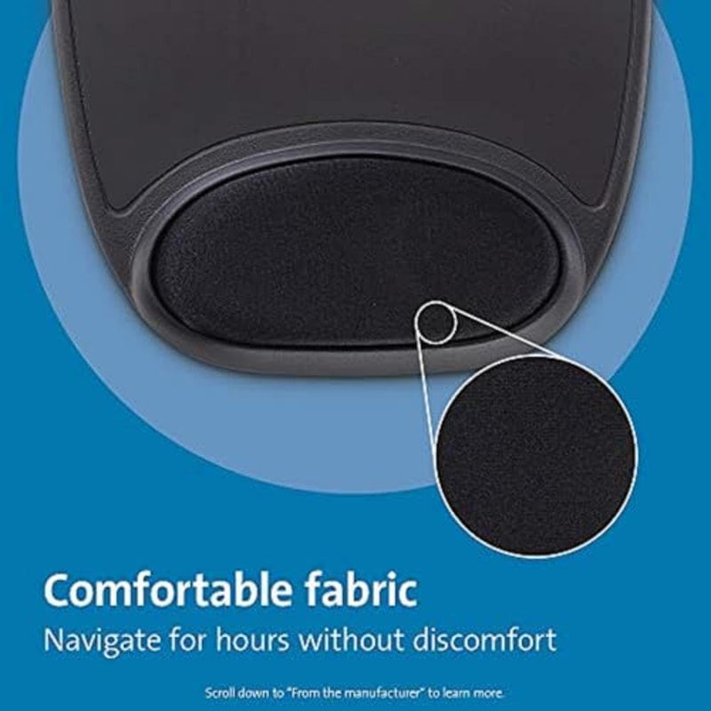 Kensington Comfort Gel-Mauspad mit Handgelenkauflage, Schwarz (K62386AM) Mauspad mit Handballenaufla