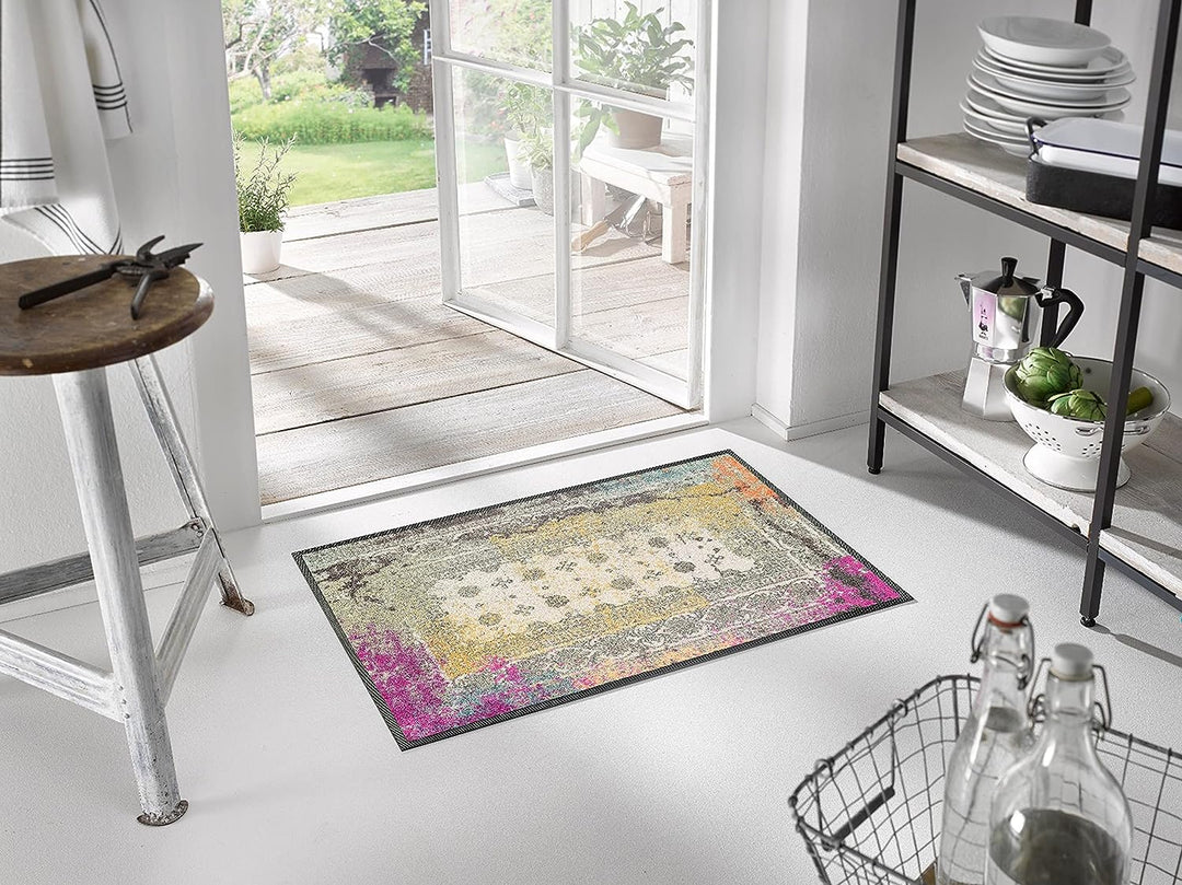 wash+dry Fussmatte, Taza pink 50x75 cm, innen und aussen, waschbar 50x75cm, 50x75cm