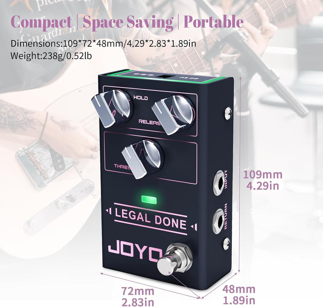 JOYO Noise Gate Pedal Noise Suppressor Gitarre Pedal Noise Killer und Reduktion Brummen für E-Gitarr