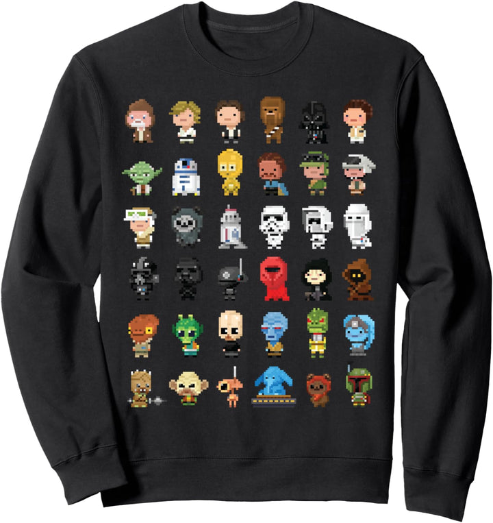 Star Wars Characters Pixelated 8-Bit Sweatshirt