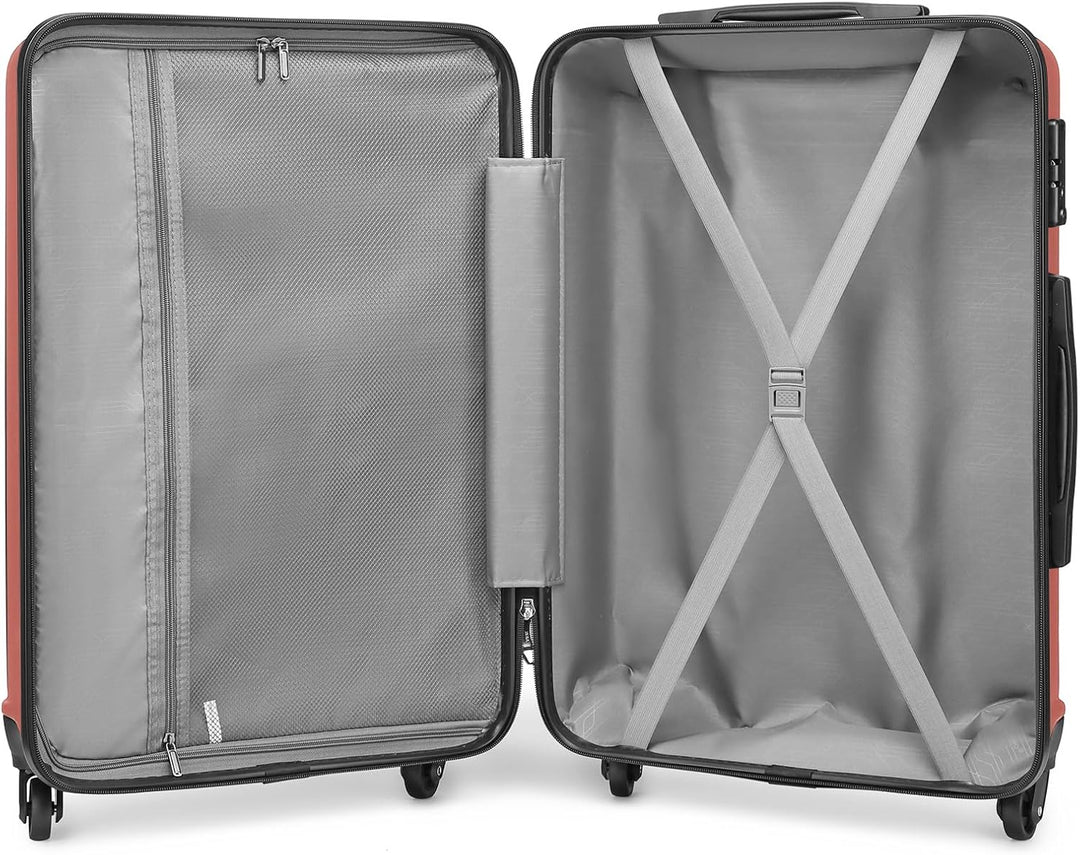 KONO Handgepäck Koffer Klein Reisekoffer Leicht Hartschale Rollkoffer mit TSA Schloss und 4 Rollen,