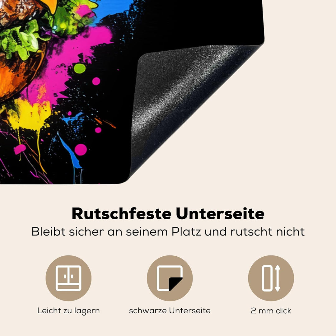 Herdabdeckplatte 90x52 cm Einteilig Herdabdeckung Abdeckplatte für Ceranfeld Abdeckung Induktionskoc