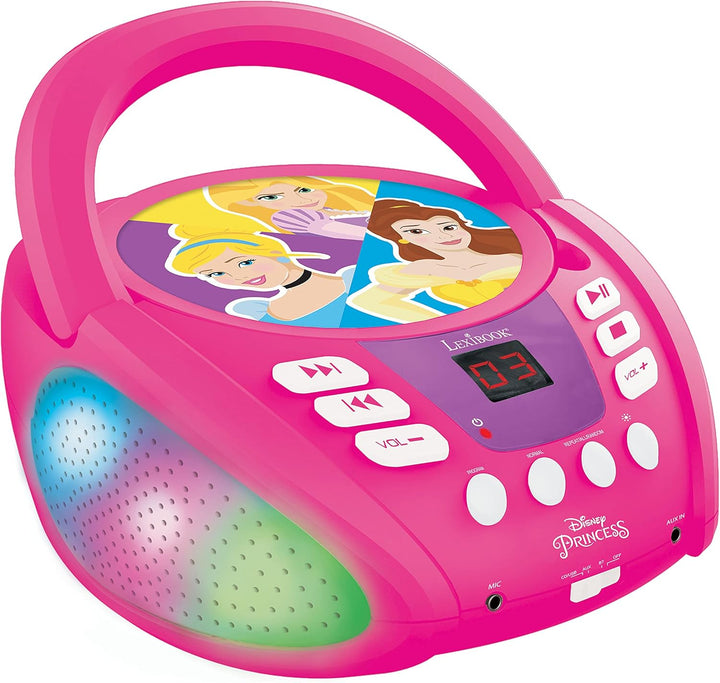Lexibook RCd109DP Disney Transportable Player R/CD-RW mit neuen mehrfarbigen Lichteffekten, perfekt