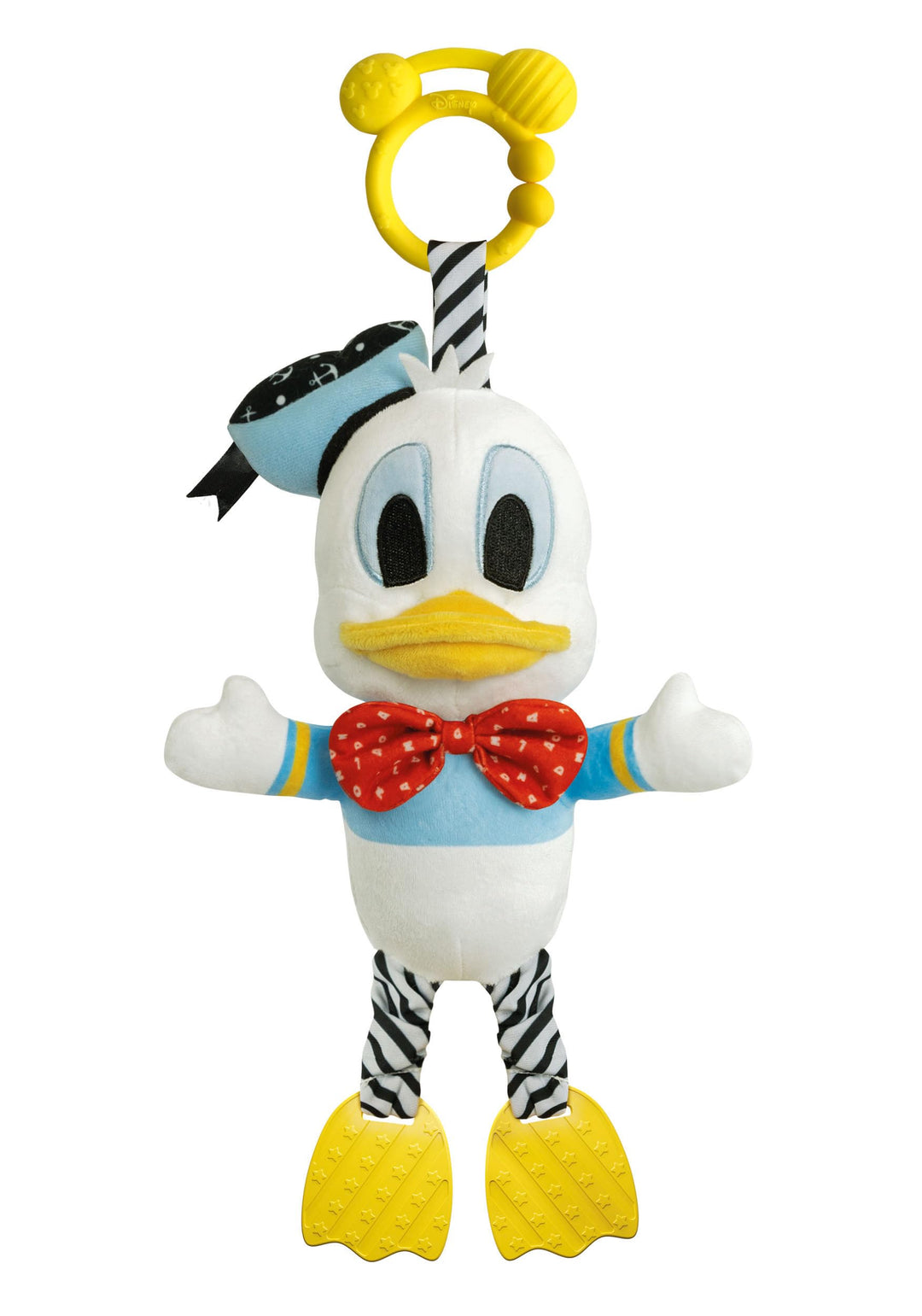 Clementoni Disney Baby Donald - Erste Aktivitäten Plüsch, Interaktives Kuscheltier mit Rassel, Quiet