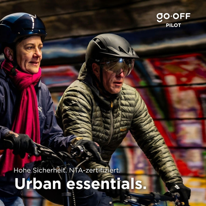 GOOFF Pilot S-Pedelec Helm - Schutz für schnelle E-Bike Fahrten – Fahrradhelm mit Visier und Licht –