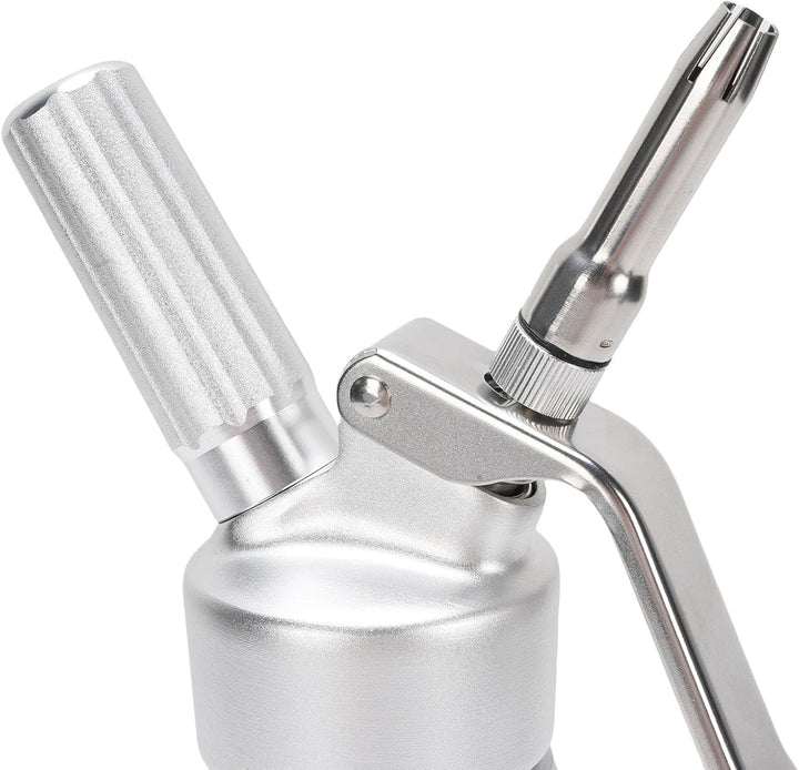 Fockety Professioneller Schlagsahne -Spender, 500 Ml Aluminiumcreme Whipper mit 3 Dekorationsdüsen u