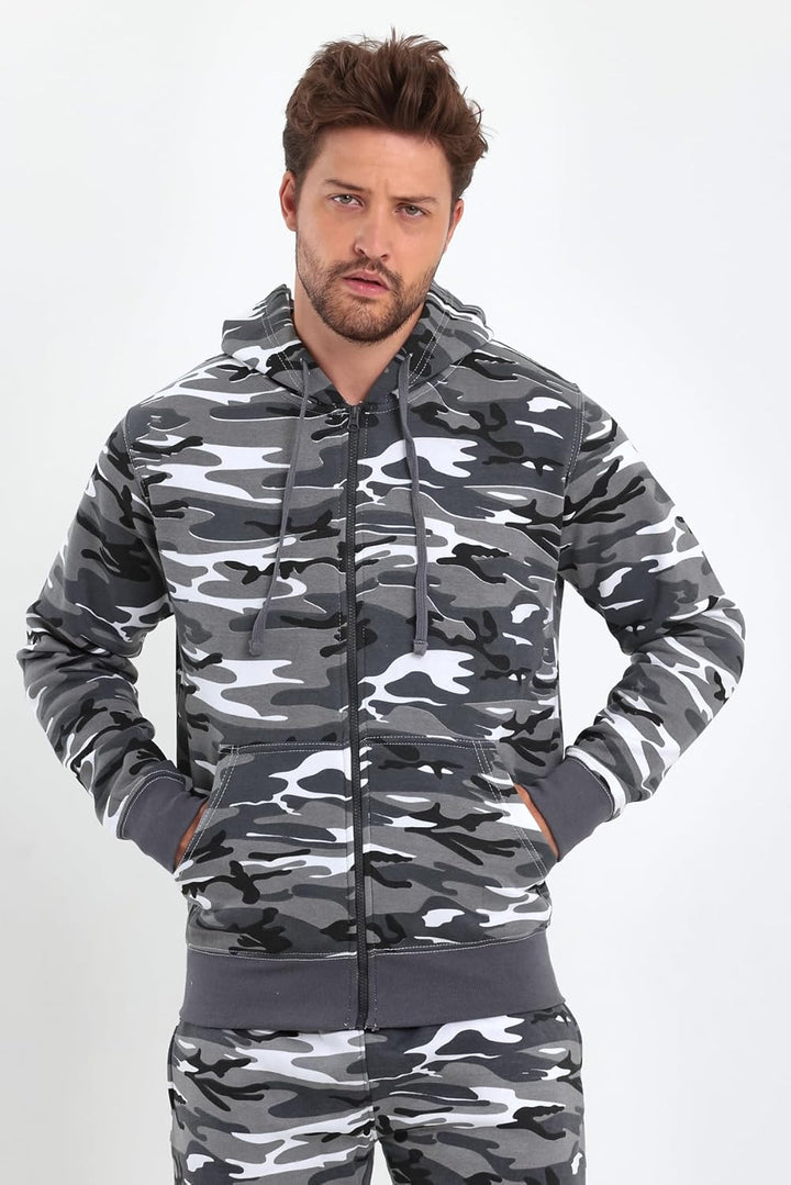 Raff & Taff Herren Zipper Hoodies Kapuzenjacke Sweatjacke Übergangsjacke Jacke Basic Schlicht bis 8X