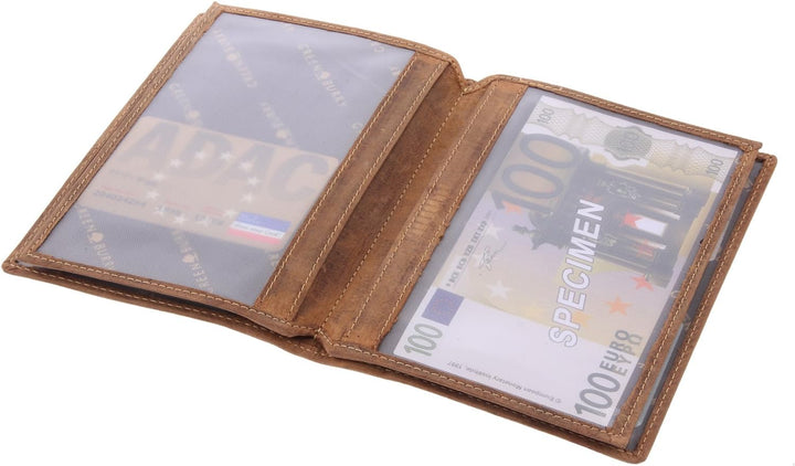 Greenburry Vintage Biker-Ausweismappe - Leder Ausweis-Etui für Biker - 16,5x12x1 cm