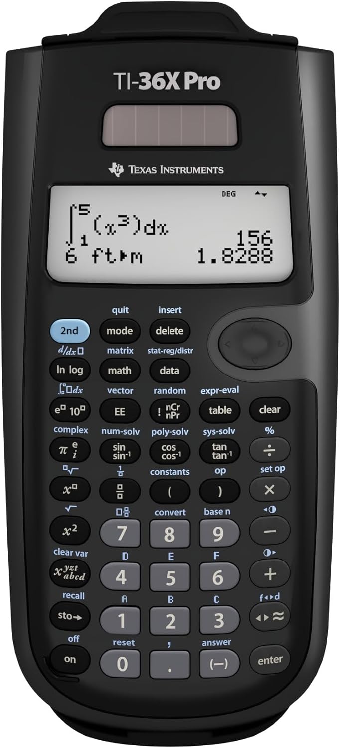 Texas Instruments TI-36X PRO Schulrechner (4-zeilig), nur mit französischer Anleitung und Sprache, 3