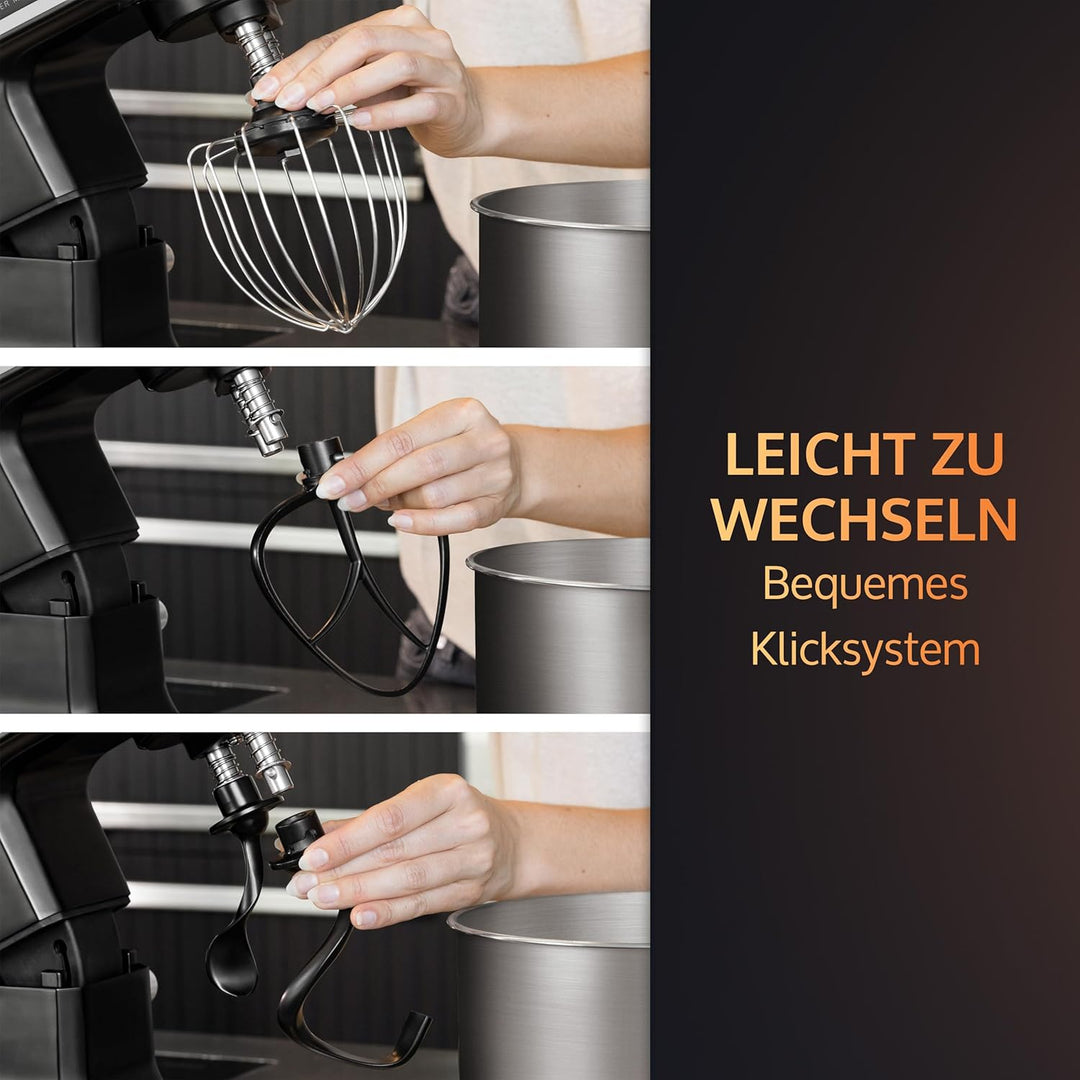JAP Küchenmaschine MasterMix - Knetmaschine - 3in1 Food Processor - Rührgerät - Teigmaschine - mit e