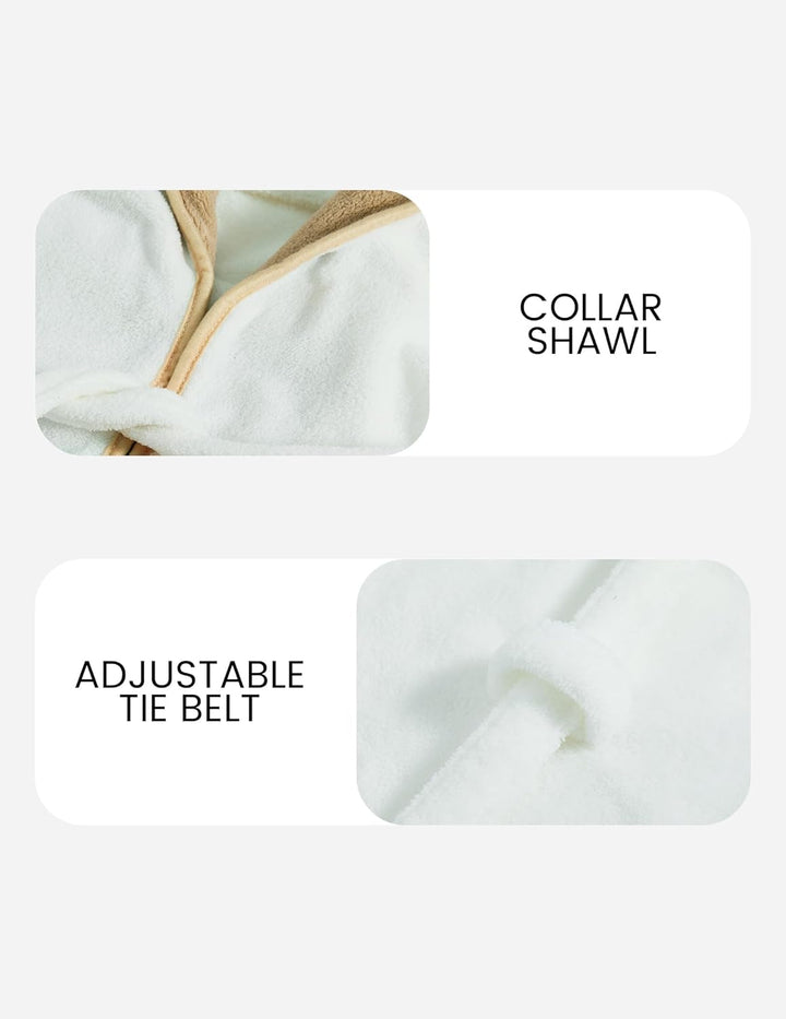 JiAmy Mädchen Bademäntel aus Coral Fleece Kuschelflanell Kuschelweiche Kinderhausmäntel Nachtwäsche