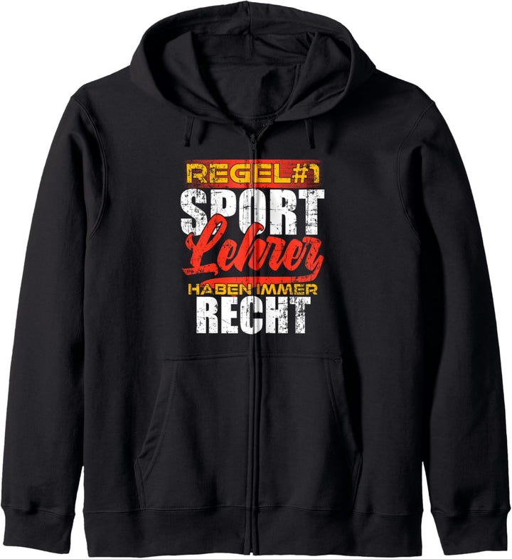 Sportlehrer Geschenke lustiger Spruch Sporthalle Turnhalle Kapuzenjacke