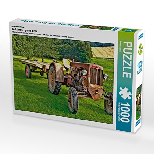 CALVENDO Puzzle Traktoren - Game Over 1000 Teile Lege-Grösse 64 x 48 cm Foto-Puzzle Bild von Peter R