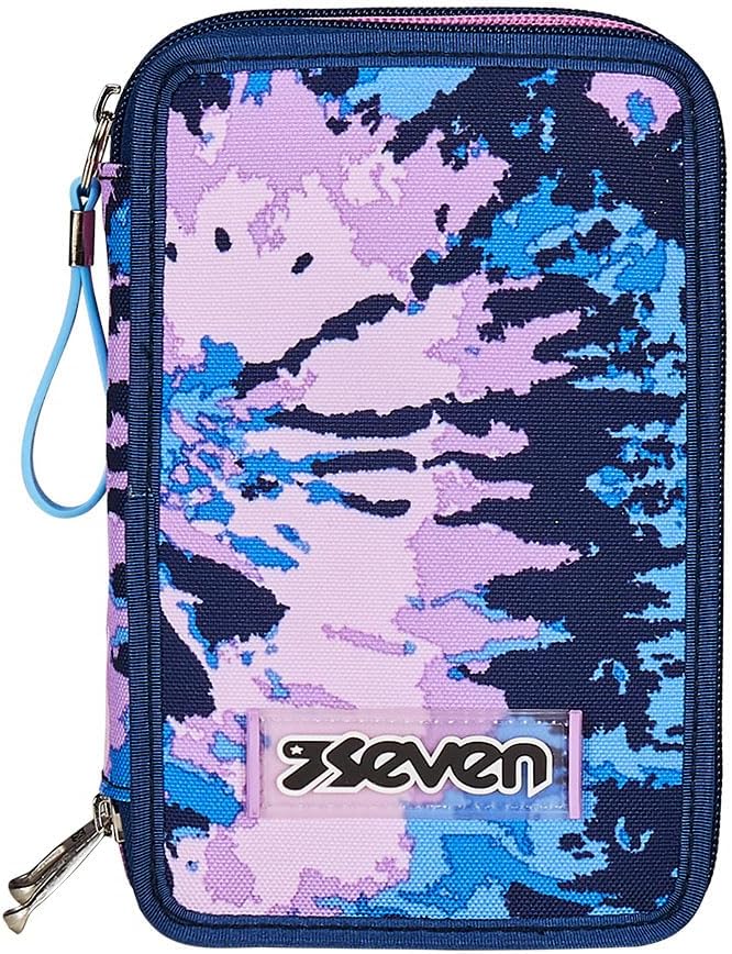 Seven Federmäppchen, Mäppchen, Mehrfarbig, Federtasche für Schreibwaren, Etui komplett mit Bleistift