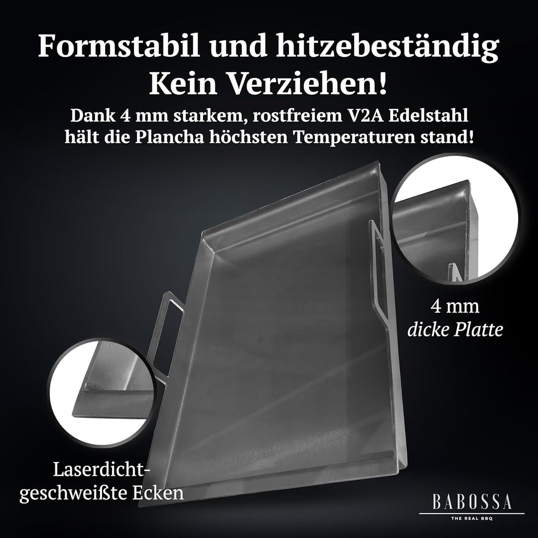 BABOSSA Premium Einsatzpfanne/Plancha kompatibel mit allen Broil King Baron & Crown Modellen | 43.4x