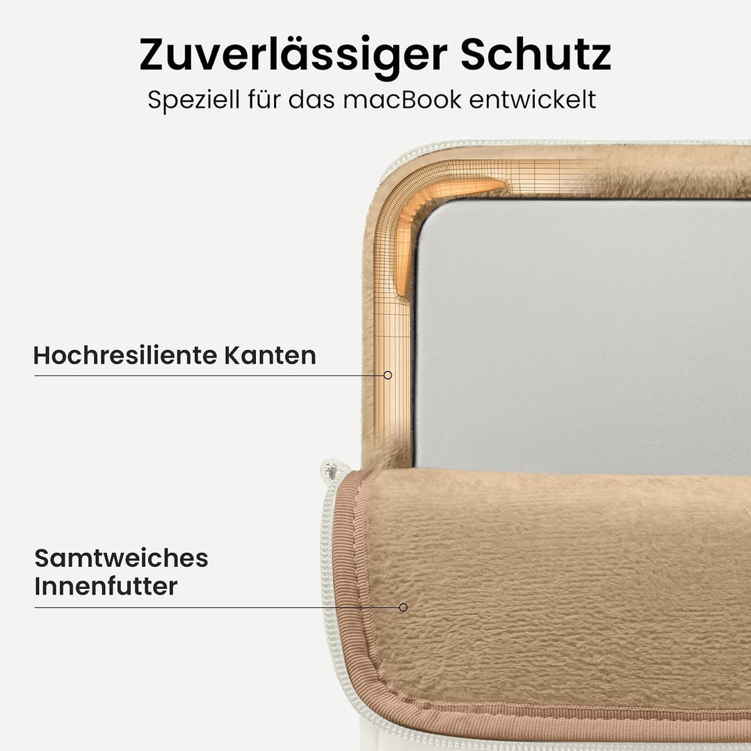 tomtoc 360° Gepolsterte MacBook Neo Tasche für 13 Zoll MacBook Neo A18 Pro | Gesteppte Hülle für 13