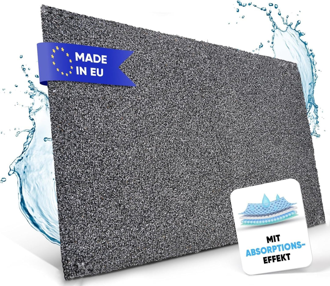 Entrando Fussmatte 100x120 cm - innen und aussen - Baumwolle - rutschfest, waschbar, robust - passt