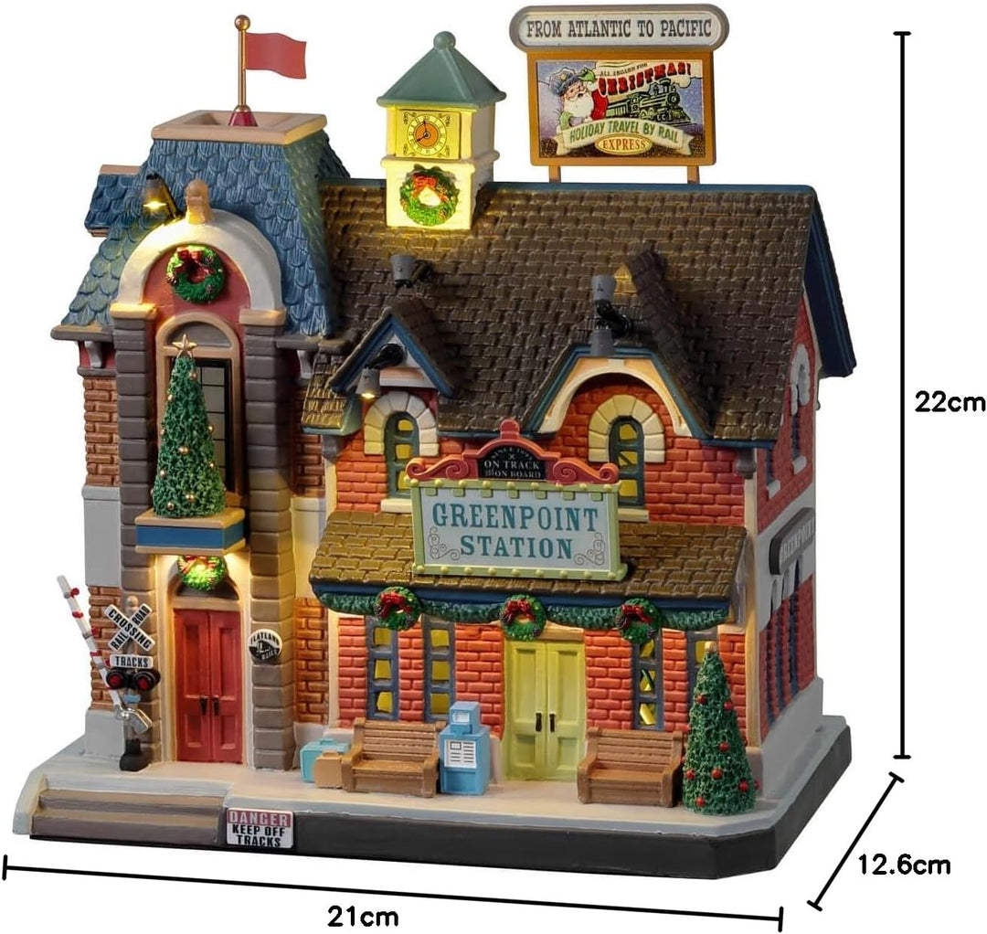Lemax 25866-UK Caddington Village Lighted Building: Greenpoint Railroad Station