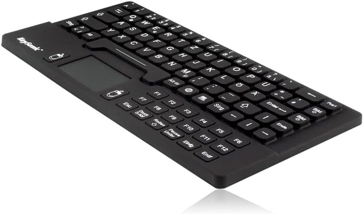 KeySonic KSK-5031IN (DE) Wasser-/Staubdichte Mini-Tastatur (USB-kabelgebunden) aus Silikon mit Touch