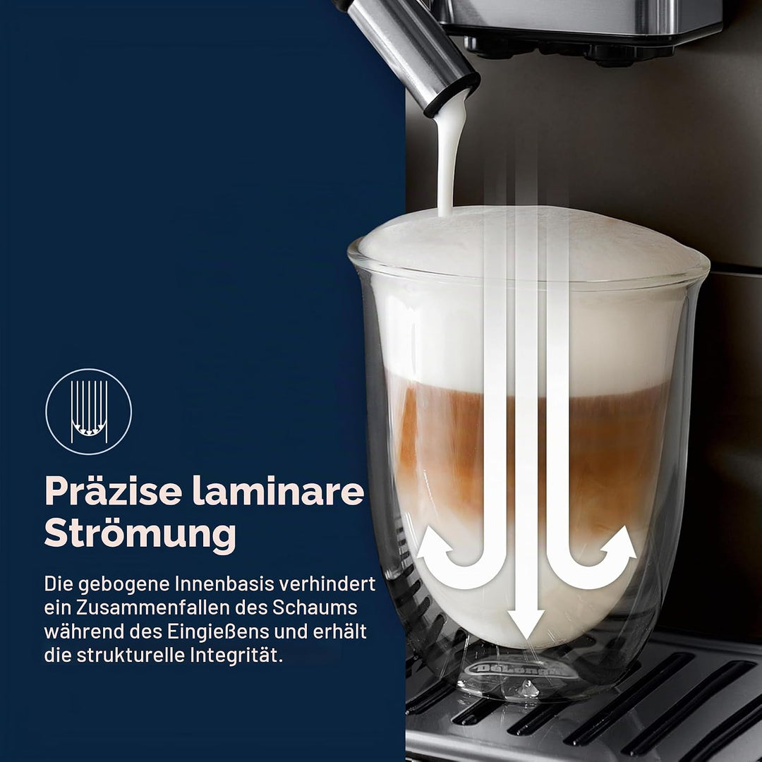 De'Longhi Gläser Set DLSC312, 2 doppelwandige Thermogläser mit Isolierfunktion für kalte und warme G