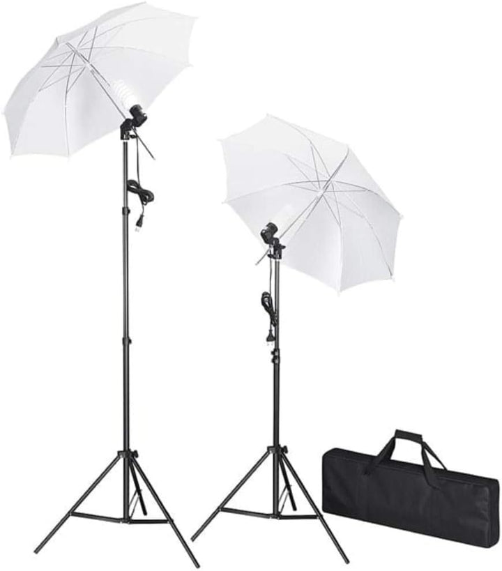 Fotostudio-Set mit Hintergrund, Beleuchtungsset, Stativ und Tragetasche für Porträt- und Produktfoto