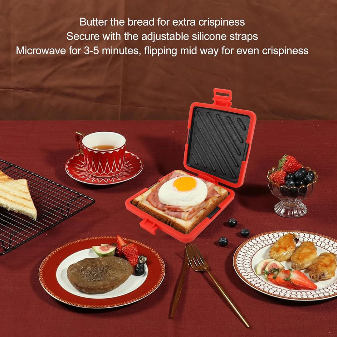 Mikrowellen Toastie Sandwich Maker, Panini Press Sandwich Maker, Antihaftbeschichtetes Mikrowellen G