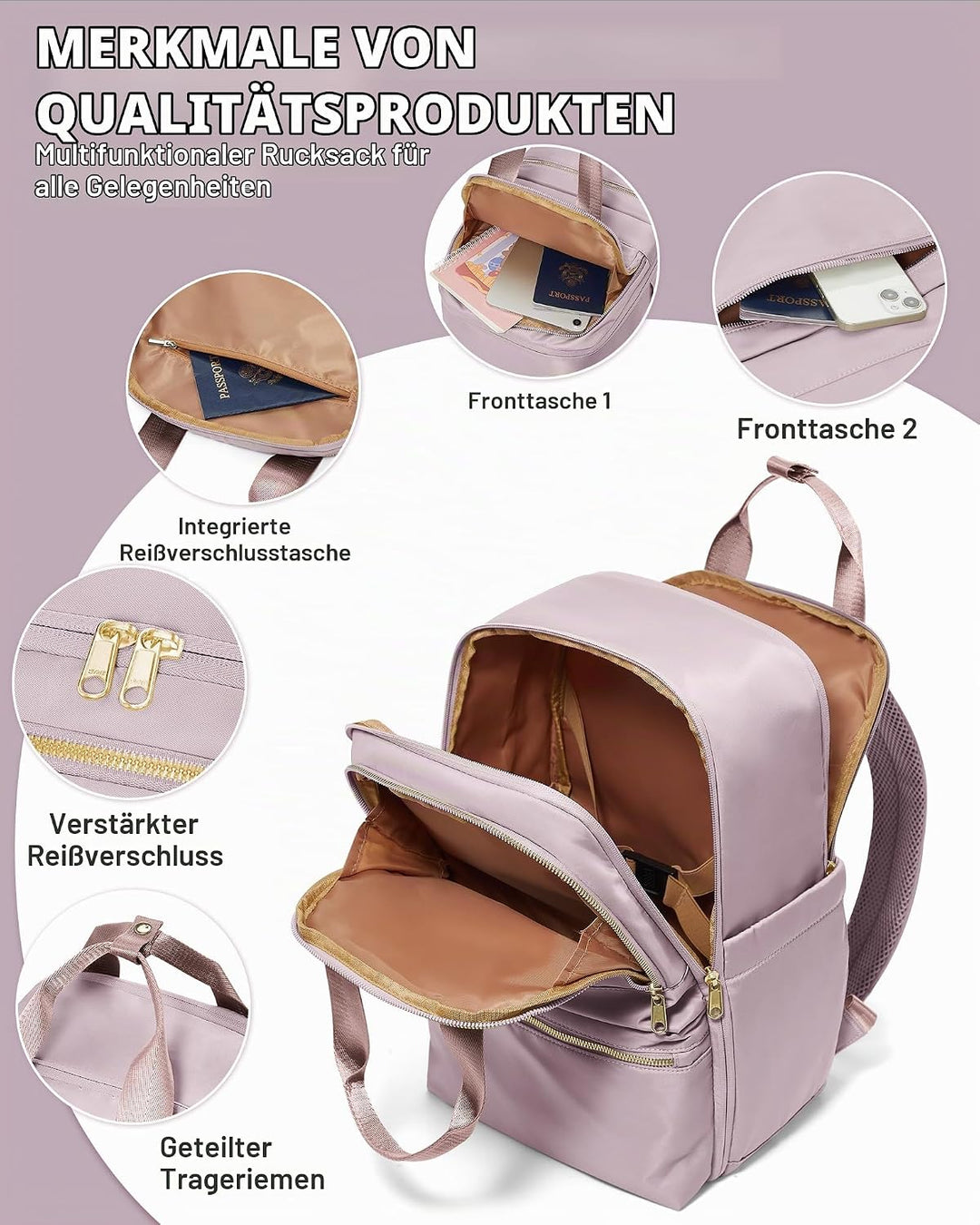 bergsalz Reiserucksack Damen Ryanair Handgepäck 40x20x25 Rucksack Damen Herren Arbeit Handgepäck Ruc