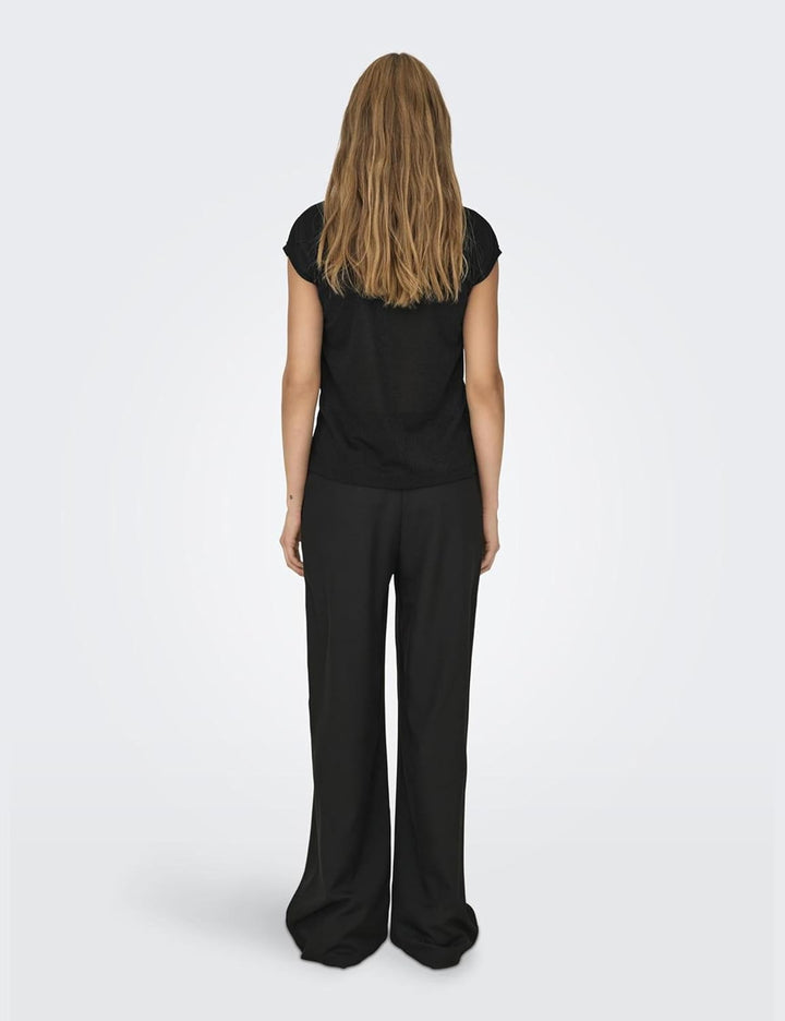 ONLY Vic Short Sleeve Top 40 (Packung mit 4) Schwarz, 40 (Packung mit 4) Schwarz