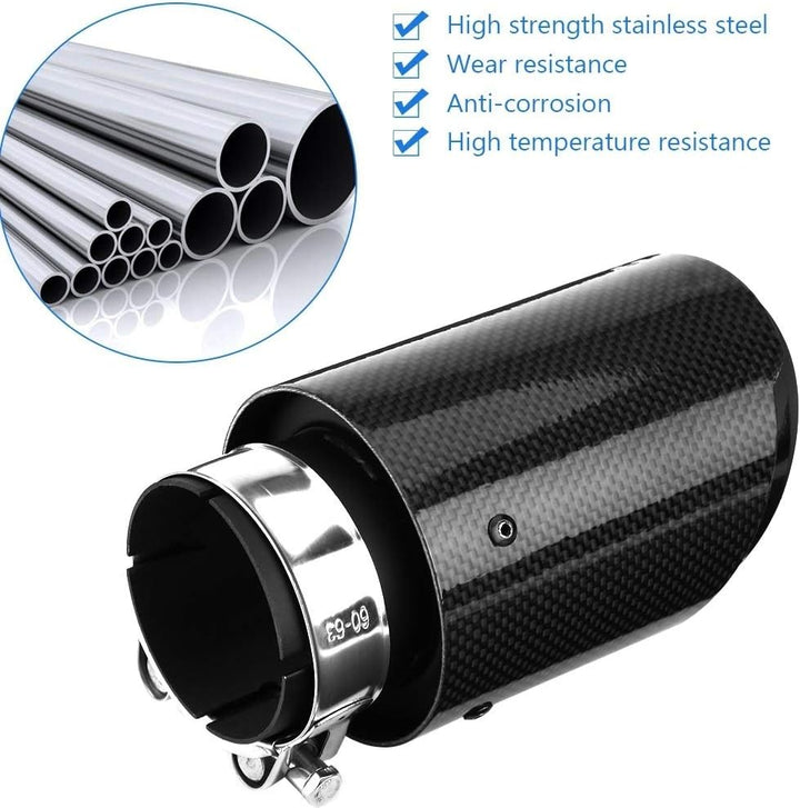 Auto-Auspuff-Carbon-Faser-Art-Auspuff-Rohr-Endschalldämpfer Endrohr Endrohr for 63mm 89mm