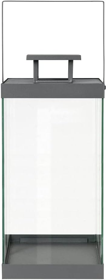 Blomus Laterne Finca Gross, Indoor Laterne, Windlicht, Stahl pulverbeschichtet, Glas klar, Steel Gra