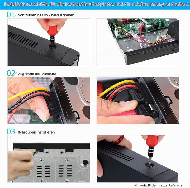 8-Kanal 5MP 5-in-1 AHD digitaler Video Rekorder 1920P DVR P2P-Fernbedienung CCTV Überwachungs (8-CH)