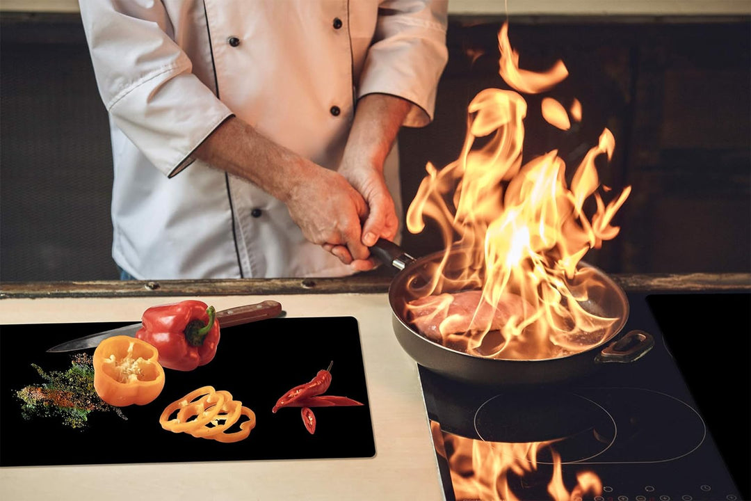 Kochplattenabdeckung Stove Cover und Schneideplatten SINGLE mit 60 x 52 cm und DOUBLE - zwei Bretter