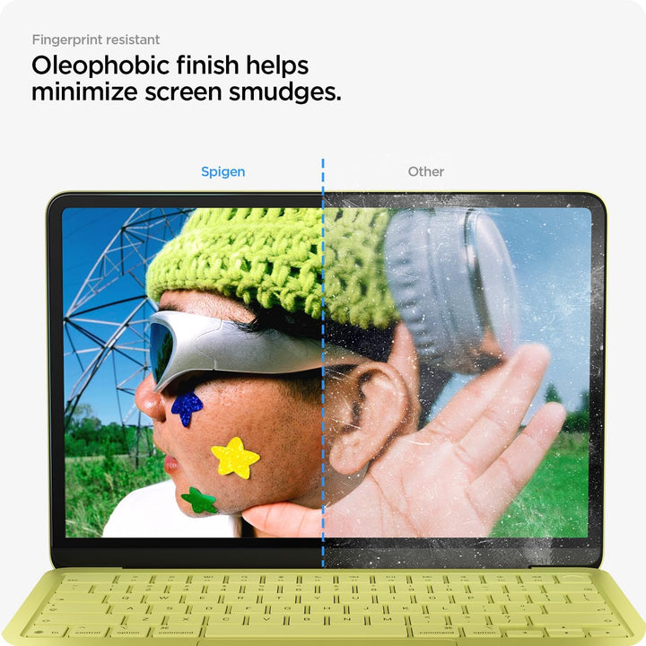 Spigen Glas.tR Slim Displayschutz für MacBook Neo 13 Zoll, Volle Abdeckung, Kristallklarer Displaysc