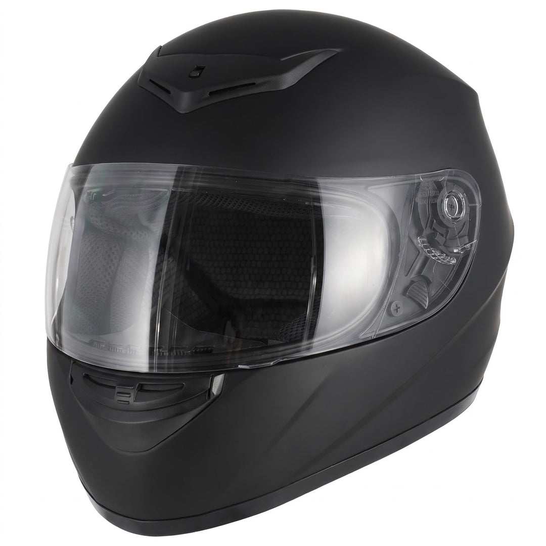 Favoto Motorradhelm Integralhelme für Erwachsene Vollvisierhelm Mopedhelm für Herren Damen Atmungsak