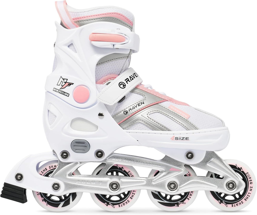 Raven Pulse Black/Mint 2in1 Verstellbare Schlittschuhe und Inline Skates - Inliner für Kinder und Er