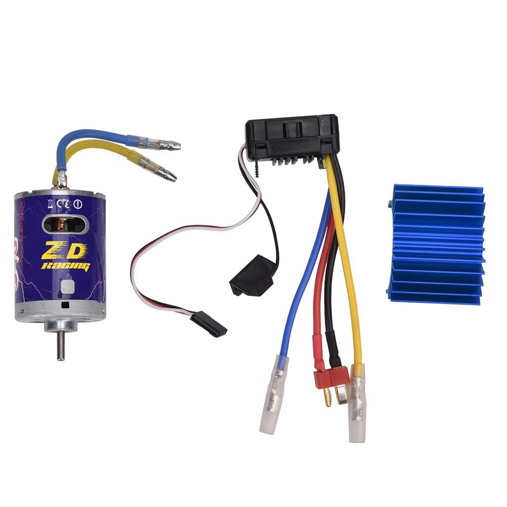 Bürstenmotor Brush Power Motor Kit, Langlebiger 540 Brushed Motor Mit Kühlrippe + 45A Brushed Esc Se