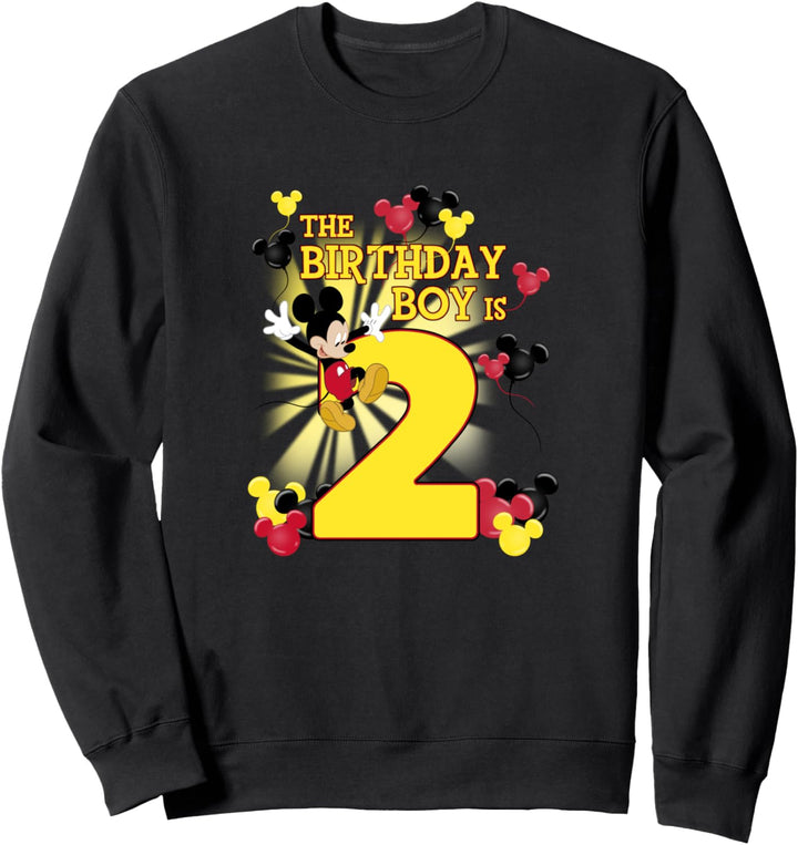 Disney Mickey Mouse The Birthday Boy Is 2 Sweatshirt