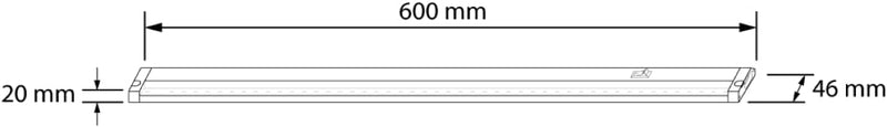 SEBSON LED Lichtleiste warmweiss 60cm, LED Leiste 11W, 850lm, LED Unterbauleuchte erweiterbar