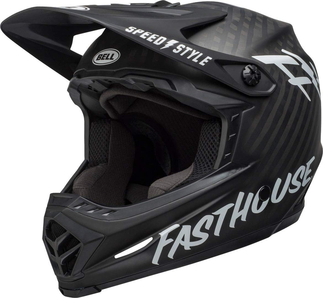 BELL Unisex -Erwachsene Full-9 Fahrradhelm XS-S Matte Black/White Fasthouse, XS-S Matte Black/White