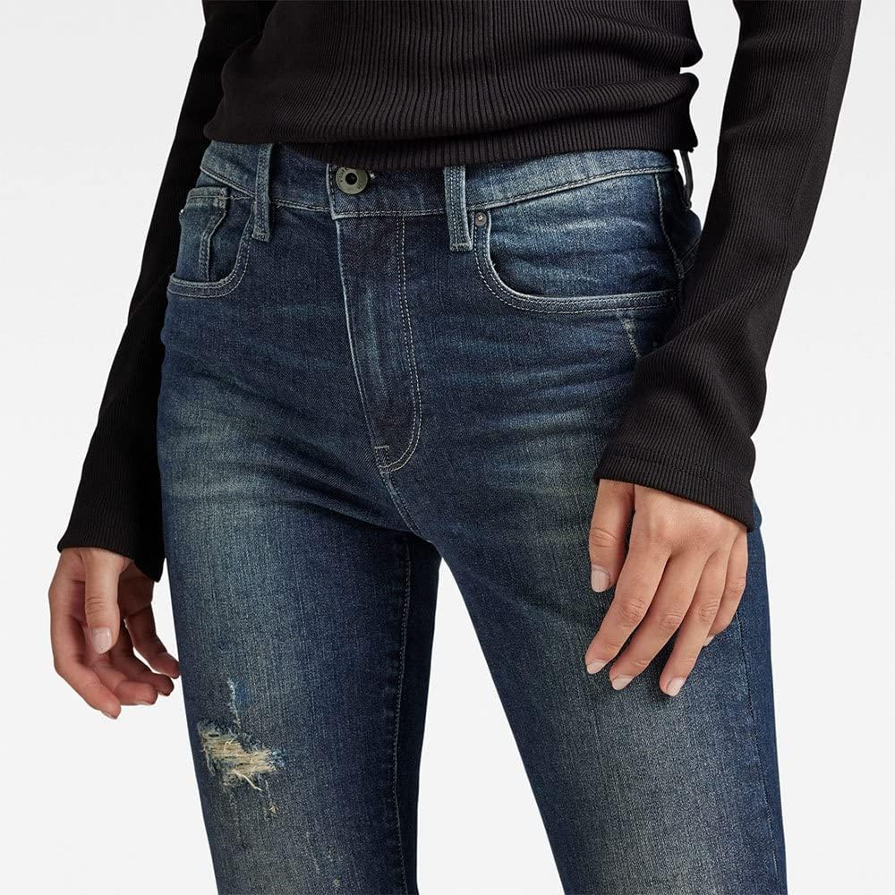 G-STAR RAW Damen Lhana Skinny Wmn Jeans 26W / 30L Blau (Antique Forest Blue Restored D19079-d188-d35