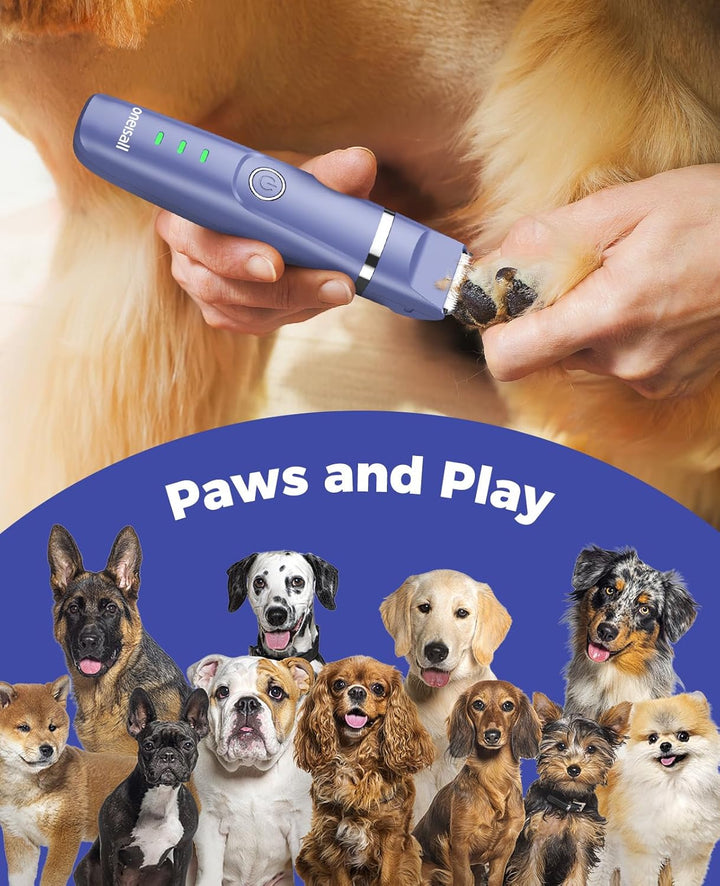oneisall 4in1 Leise Schermaschine Hund Katze, Wiederaufladbar Hundeschermaschine&amp;Pfotentrimmer&amp;Krall