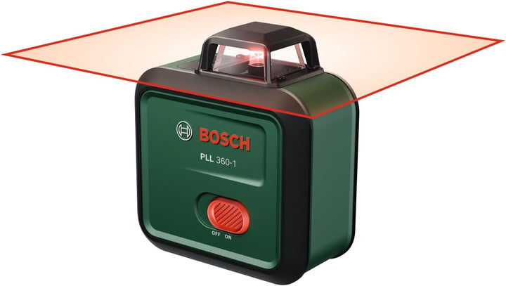 Bosch Linienlaser PLL 360-1 (selbstnivellierender 360°-Linienlaser, ±0,4 mm/m Genauigkeit, 12 m Arbe