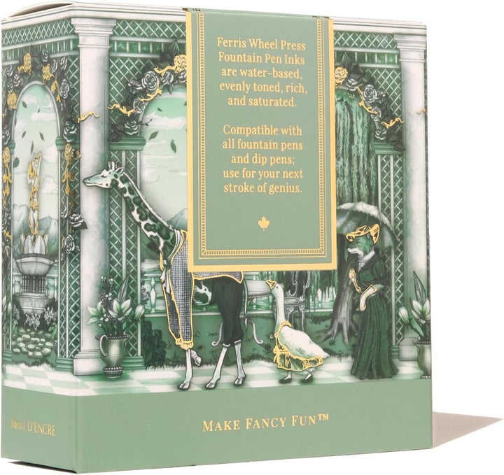 Ferris Wheel Press Ink, Everyday Ink Collection, Evermore Green, Acacia Green, 38ml Fountain Pen Ink