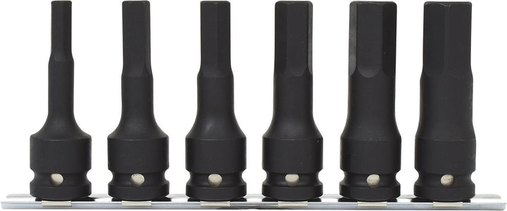 KS Tools 515.1104 1/2" Kraft-Bit-Stecknuss-Satz, lang, 6-tlg.