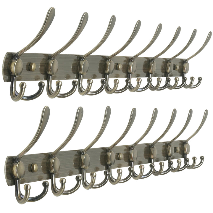 Dseap Garderobenleiste mit 8 haken, schwerlast 74cm Lang garderobenhaken, edelstahl wandgarderobe, k