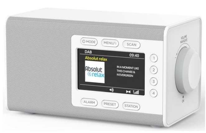 Soundmaster DAB900 Digitalradio mit DAB+ & UKW/FM, Bluetooth & Wecker, Farbe:weiss, weiß