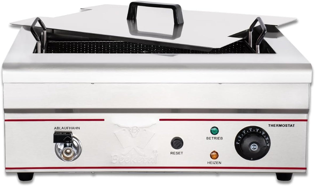 Beeketal 'BWF-181P' Profi Gastronomie Kaltzonen Fritteuse/Fettbackgerät (18 Liter Volumen für max. 1