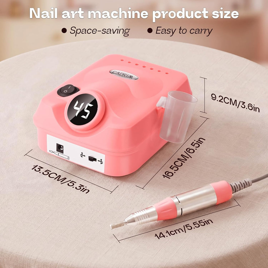 Cadrim Nagelfräser, 45000 U/min Nagelfräser für Gelnägel, Elektrische Nagelfeile Maniküre Pediküre S