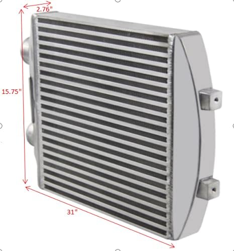 LENJKYYO Ladeluftkühler Intercooler 70MM Seat Sport Aluminium Innenkühler 60PSI für das Ibiza Mk4 da